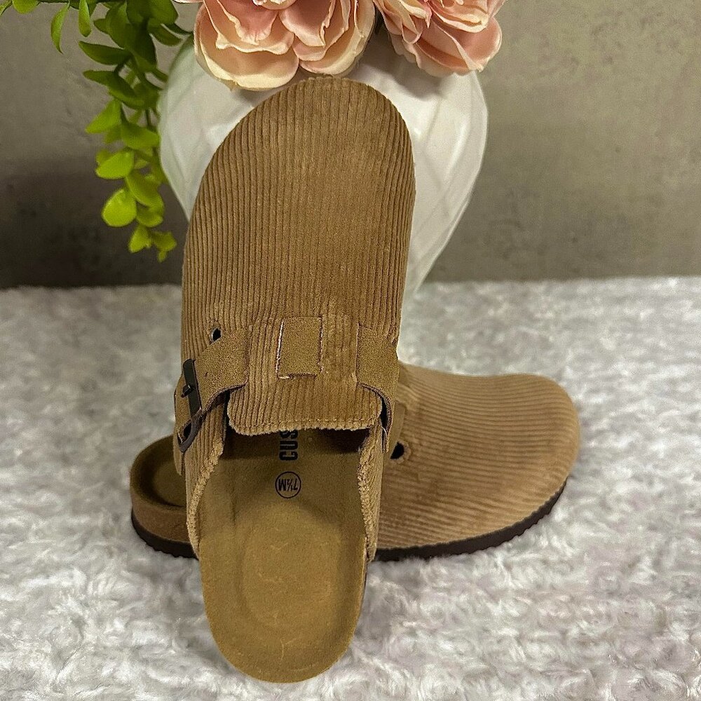 New Cushionaire Hana Cork Footbed Corduroy Clog/Mule - 7.5